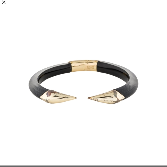 Authentic Alexis Bittar Mirrored Pyramid Lucite Hinged Bracelet – Dust Bag
